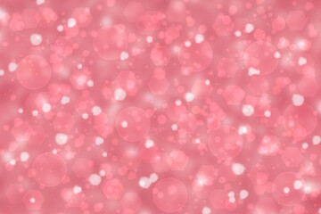 Abstract blurred vivid spring summer light delicate pastel pink bokeh background texture with bright soft color circles and white bokeh lights. Card concept. Beautiful backdrop illustration.