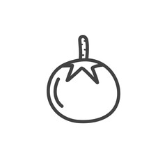 Tomato line icon. Vector Illustration.