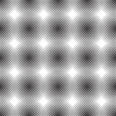 Vector Abstract Halftone Dots Seamless Pattern. Retro Pointillism Background. Black and White Dotted Texture.
