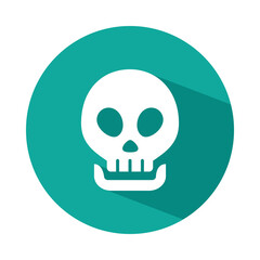 skull icon, block style