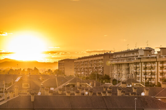 sunset in Sagunto, Valencia, Spain