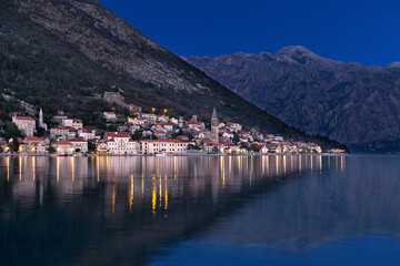 Coastal village Perast in Kotor Bay, Montenegro