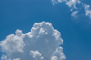 Clouds in blue sky background with copy space