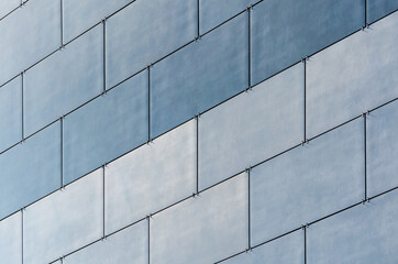 blue wall background pattern of modern building
