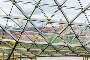 glass roof of a building