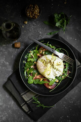Salad with Italian cheese and tomato