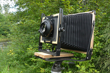 Large format  camera with bellows