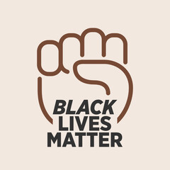 Black Lives Matter, Protest, Movement Icon Vector Illustration Background