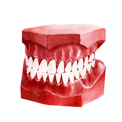 Watercolor illustration on the theme of the holiday Halloween. Characteristic characters and attributes