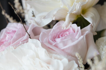 Beautiful fresh flower bouquet close up