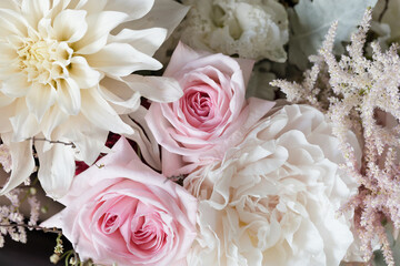 Beautiful fresh flower bouquet close up