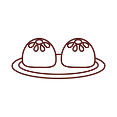happy raksha bandhan celebration with sweet food line style