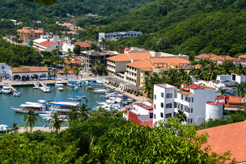 view of the old town in mexico 