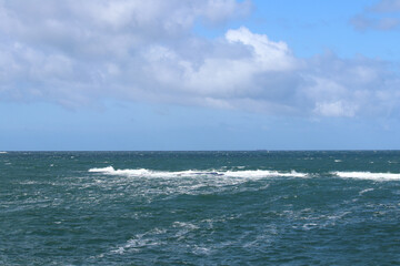 View of the ocean on a clear day in Swedish coastline