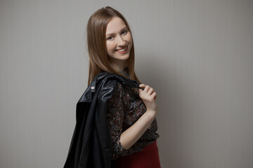 The beautiful emotional young girl portrait