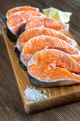 Steaks of Arctic char