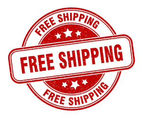free shipping stamp. free shipping round grunge sign. label