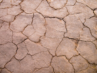 Dry land in the middle of the Jordanian desert