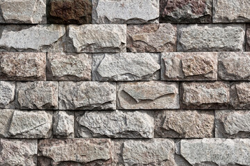 Background, texture gray wall made of natural stone.