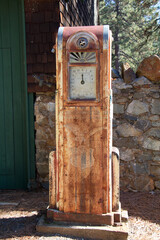 old abandoned gas pump