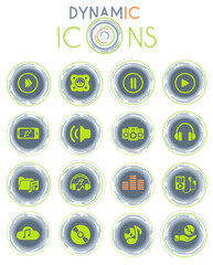 digital music dynamic icons