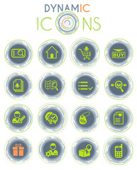 e-commerce interface dynamic icons