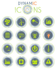 electricity dynamic icons