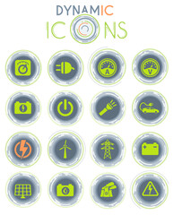 Electricity dynamic icons