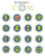 electricity dynamic icons
