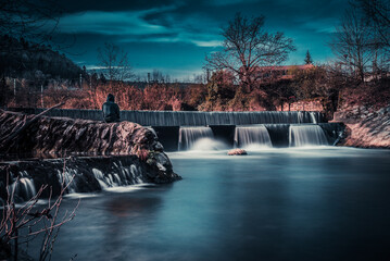 Cascada en larga exposición