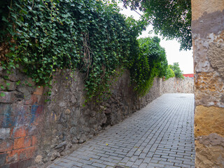 Charming cobblestone path in Cantabria