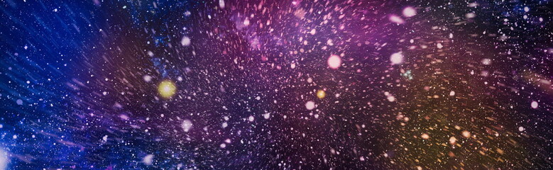 Starry outer space background texture . Blue dark night sky with many stars. Milky way on the space...