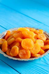 Dried apricots in the bowl