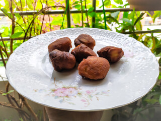 coconut on a plate