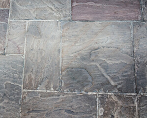 Stone tiles floor texture background, copy space photo
