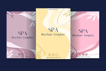 Fotobehang Minimalistic spa and healthcare design brochure. Flyer template with elements of medicine, spa, ayurveda, yoga and natural organic topics. © Iaroslav