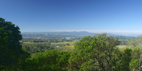 High angle view of Napa Valley