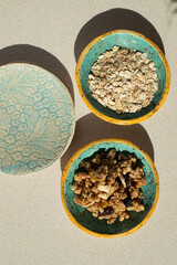 Muesli płatki owsiane miseczki ceramiczne © Seance_Photo_Sylwia