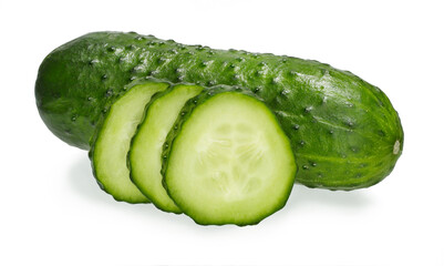 Cucumbers isolated on white background