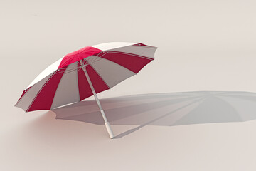 beach umbrella isolated on white