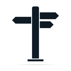 Direction sign with text future success left and right. Vector illustration еps 10