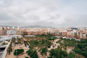 Fototapeta na wymiar Cityscape view of the city of Barcelona in Spain.