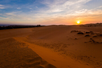 Red sand dunes in Vietnam