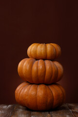 Pumpkin on a wooden table