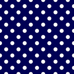 Polka dot pattern. Simple polka dots are repeated. Suitable design as a background, wrapping paper, packaging and more.Regular filled circles as a seamless texture.