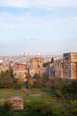 Fototapeta premium View of Yedikule Fortress in Istanbul, Turkey