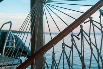 Naklejka premium Hammock by the lake