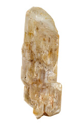 macro stone mineral topaz on a white background
