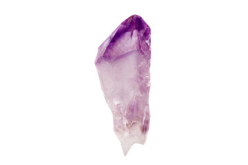 macro stone mineral amethyst on a white background