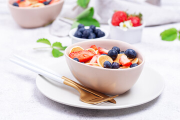 Sweet pancake cereals with berries